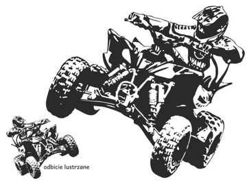 Naklejka na ścianę Motocross 5 Quad Mega XXL