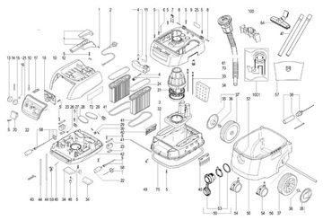 Мотор Metabo для пылесоса ASR 35 H ACP
