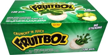 FRUITBOL Gumy Balonowe Apple Jabłko 100szt