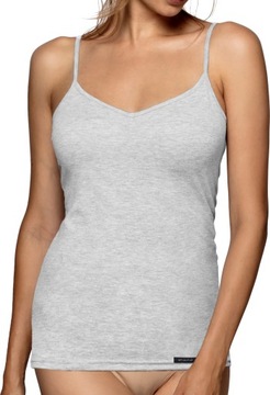 KOSZULKA DAMSKA ATLANTIC BLV197 RAMIĄCZKO SZARA S