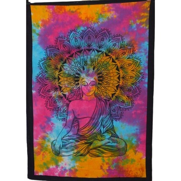 Indyjska NARZUTA Budda orientalna Indie kapa zasłona boho etno 200x140cm