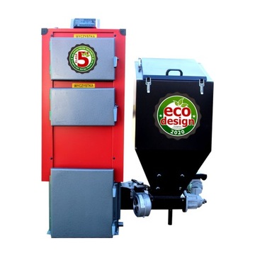KOTŁY PODAJNIKIEM KLASA 5 PIECE 25kW NA EKOGROSZEK