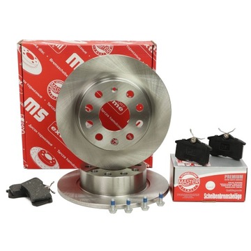 TARCZE KLOCKI HAMULCOWE tył AUDI A3 VW CADDY III EOS GOLF V/VI SCIROCCO III