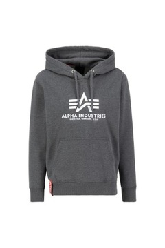 Alpha Industries Basic Hoody charcoal heather/white XL mikina