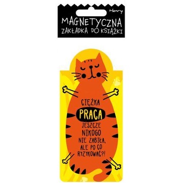 MAGNETYCZNA ZAKŁADKA DO KSIĄŻEK - Kot praca