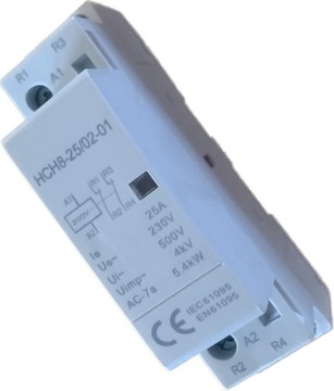 МОДУЛЬНЫЙ КОНТАКТОР 25-02 230В 20А 25А 1П 2НЗ 1-ФАЗНЫЙ