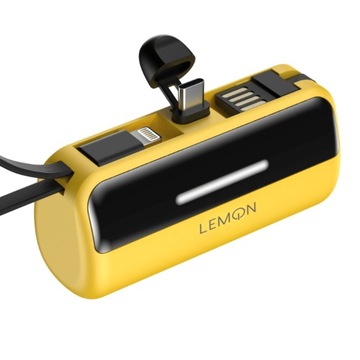 MINI POWERBANK LEMON X3 5000 mAh 22,5W USB-C PD Lightning szybkie ładowanie