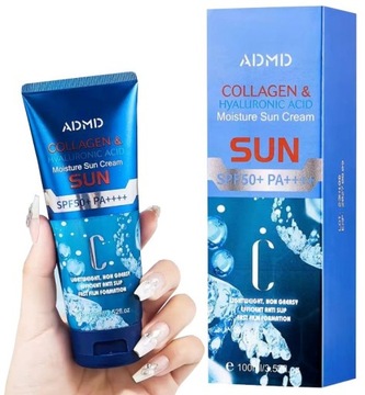 KREM PRZECIWSŁONECZNY SPF50+ PA++++ KWAS HIALURONOWY + KOLAGEN 100ml