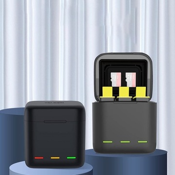 ЗАРЯДНОЕ УСТРОЙСТВО USB + 2 АККУМУЛЯТОРА 1750 мАч ДЛЯ GOPRO Hero 9 10 11 КОМПЛЕКТ
