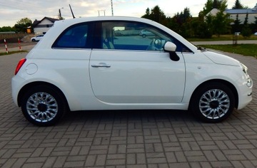 Fiat 500 II Seria 4 1.2 69KM 2017 Fiat 500 1.2 Lounge szklany dach jasny środek ładny zadbany bezwypadkowy, zdjęcie 14