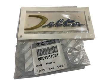 Emblemat napis tylny złota litera Lancia Delta OE