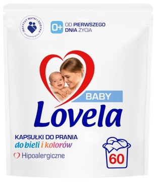Lovela Baby kapsułki do prania Kolor Biel 60 sztuk