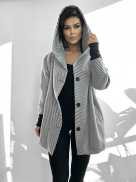 KURTKA DAMSKA BLUZA PARKA PŁASZCZ KAPTUR SPORT PRĄŻEK LUŻNA OVERSIZE KOLORY