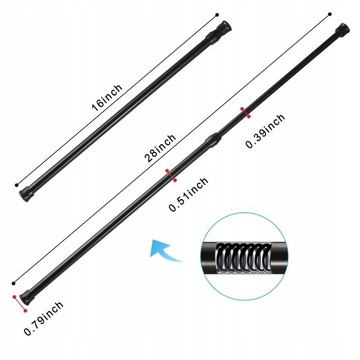 ТЕЛЕСКОПИЧЕСКИЕ стержни, ВЫДВИЖНЫЕ ЗАЖИМНЫЕ стержни