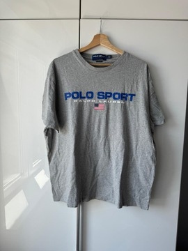 POLO SPORT RALPH LAUREN KOSZULKA SZARA CLASSIC FIT L