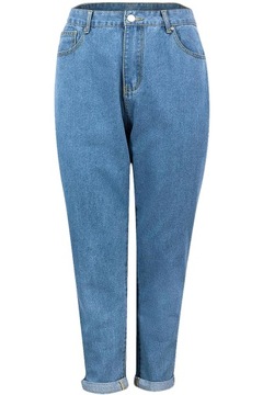 Boohoo Damskie Jeansowe Spodnie Mom Jeansy Jeans Wysoki Stan Plus Size 48