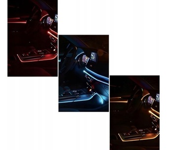 RGB СВЕТОДИОДНАЯ ЛЕНТА ДЛЯ АВТОМОБИЛЯ 6М ВОЛОКНО ОПТИЧЕСКОЕ