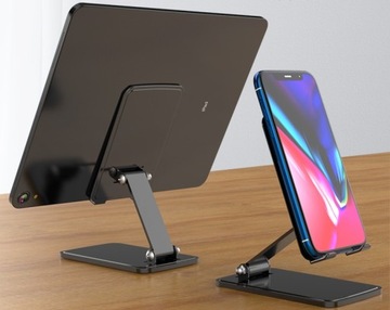 Черная металлическая подставка для телефона, прочная, регулируемая подставка для смартфона