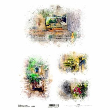 Papier ryżowy do decoupage A4 Romantyczne widoki
