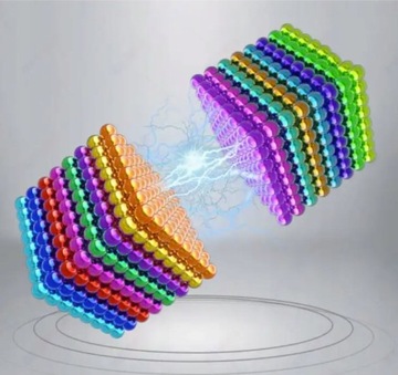 РАЗНОЦВЕТНЫЕ МАГНИТНЫЕ ШАРИКИ 8 ЦВЕТОВ, ДИАМЕТР 5 ММ, НАСАДКИ ДЛЯ ЦВЕТНОГО КУБА