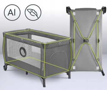 ДВУХЯРУСНАЯ кроватка Lionelo Stefi Plus Манеж на колесах