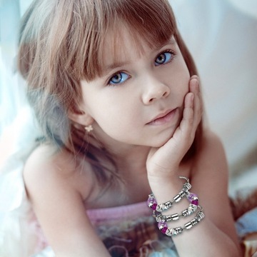 KORALIKI ZESTAW DO TWORZENIA BRANSOLETEK BIŻUTERII ZAWIESZKI DLA DZIECI