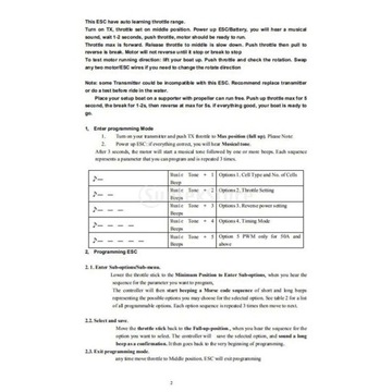 Бесщеточный регулятор скорости ESC 125A для беспилотных автомобилей