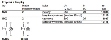Przycisk bezpieczeństwa z lampką czerwoną