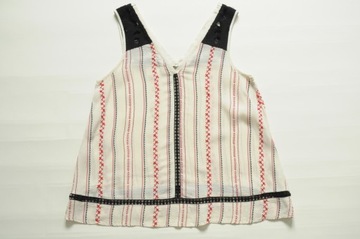 RIVER ISLAND Oversize bluzka boho hafty ażurowe S