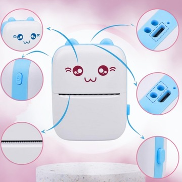 МИНИ ТЕРМОПРИНТЕР DRUKUŚ ДЛЯ МГНОВЕННОЙ ПЕЧАТИ ФОТО + ВАЛИКИ 21 ШТ.