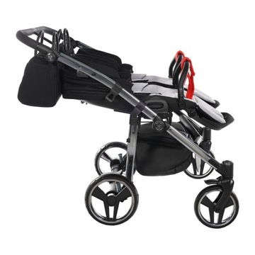 Коляска Junama Diamond S Line Duo для близнецов 3в1 V2 01 Красный Черный