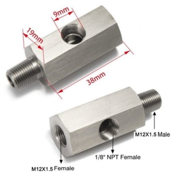 Czujnik ciśnienia paliwa Tee adapter-M12 * 1.5 mę