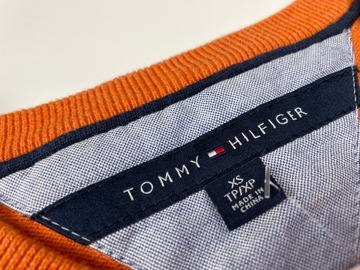 Sweterek męski 100% bawełna TOMMY HILFIGER r. XS