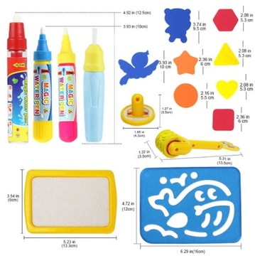 DUŻA MATA WODNA DO MALOWANIA WODĄ PIECZĄTKI 120x90