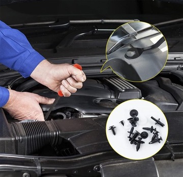 УНИВЕРСАЛЬНЫЕ ЗАЖИМЫ АВТОМОБИЛЬНЫЕ ЗАЖИМЫ ДЛЯ ОБИВКИ АВТОМОБИЛЯ + СЪЕМНИКИ ДЛЯ ЛОЗОВ