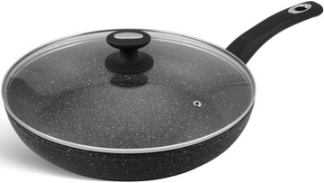 PATELNIA MARMUROWA Z POKRYWKĄ 30 CM INDUKCJA GAZ EDENBERG