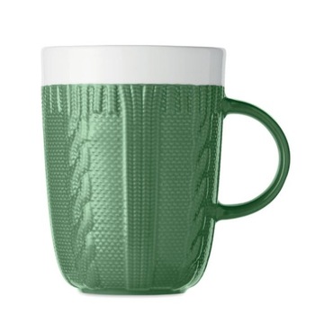 KUBEK ZIMOWY SWETEREK ŚWIĄTECZNY 310 ML zielony
