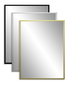 ЧЕРНОЕ ЗЕРКАЛО LOFT 70x50 ПРЯМОУГОЛЬНОЕ АЛЮМИНИЙ