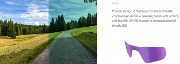 Okulary TRIPOUT Endo Purple 2 Szyby Etui Enduro