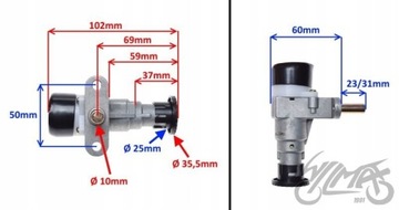 ЗАМОК ЗАЖИГАНИЯ ДЛЯ KEEWAY FOCUS С КОМПЛЕКТОМ ЗАМКА