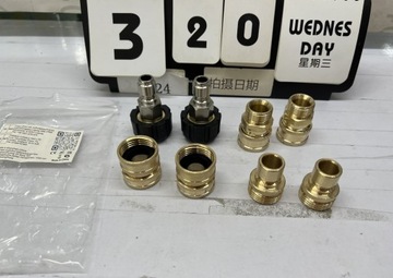 ZESTAW ADAPTERÓW DO MYJEK WYSOKOCIŚNIENIOWYCH 8 SZT. SZYBKOZŁĄCZE M22 14mm