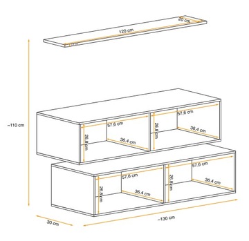 ПОДВЕСНОЙ КОМОД SWAP II, БЛЕСКОВЫЙ ПВХ - WS