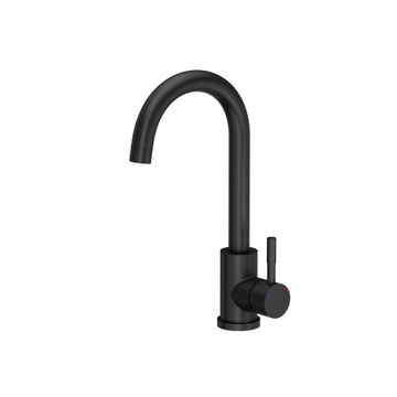 myQ Bateria kuchenna GANGES stal szlachetna stojąca obrotowa czarna 32 cm