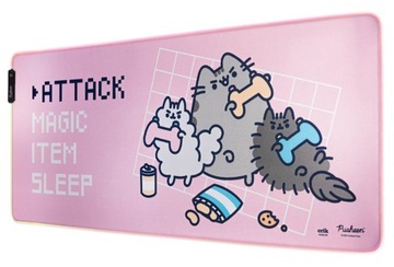 Pusheen - Светодиодный игровой/настольный коврик XXL (90 x 40 см)