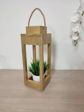 Lampion drewniany 42 cm