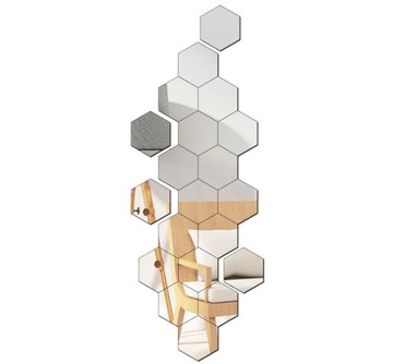 Настенное украшение Зеркало декоративное Hexa Unbreakable Honeycomb 12 шт.