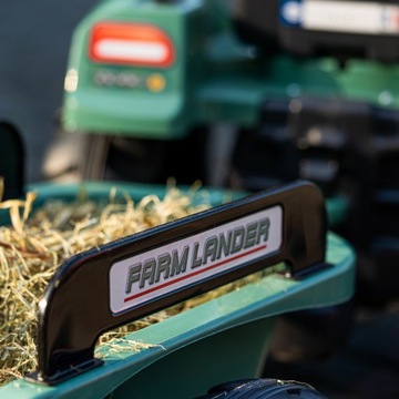 DUŻY TRAKTOR LANDER DLA DZIECI NA PEDAŁY Z PRZYCZEPĄ KLAKSON OD 3 LAT FALK