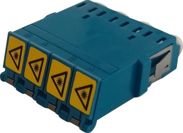 Adapter LC/PC jednomodowy duplex, z klapką, small flange