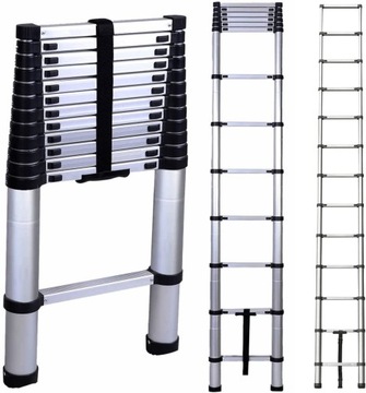 ТЕЛЕСКОПИЧЕСКАЯ ЛЕСТНИЦА 4,4м 440см Нержавеющая сталь