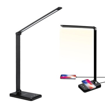 LAMPA BIURKOWA LED Z BEZPRZEWODOWYM ŁADOWANIEM 10 W SKŁADANE